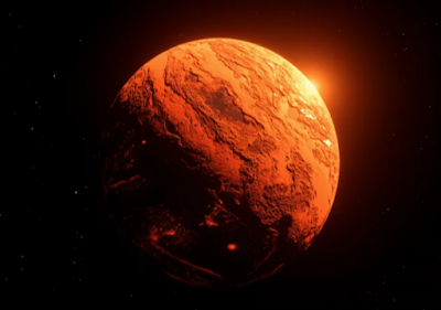 A sequence of images showing the Giant Impact Hypothesis. The first shows a Mars-sized planetoid, Theia, approaching a molten early Earth. The second shows the catastrophic impact. The third shows a ring of debris forming around Earth. The final image shows the debris coalescing to form the Moon.